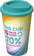 Brite-Americano® Eco 350 ml:n eristetty kahvimuki, vesi-vihreä liikelahja logopainatuksella