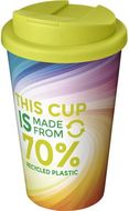 Brite-Americano® Eco 350 ml:n läikyttämätön eristetty kahvimuki, kalkinvihreä liikelahja logopainatuksella