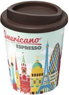 Brite-Americano® Espresso 250 ml eristetty muki, ruskea liikelahja logopainatuksella