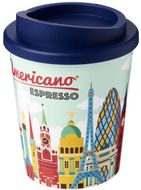 Brite-Americano® Espresso 250 ml eristetty muki, sininen liikelahja logopainatuksella
