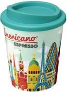 Brite-Americano® Espresso 250 ml eristetty muki, vesi-vihreä liikelahja logopainatuksella