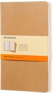 Cahier Journal-muistivihko, L-koko - viiva, beige liikelahja logopainatuksella