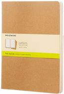 Cahier Journal-muistivihko, XL-koko - tavallinen, beige liikelahja logopainatuksella