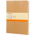 Cahier Journal-muistivihko, XL-koko - viiva, beige liikelahja logopainatuksella
