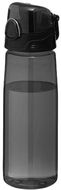 Capri 700 ml urheilujuomapullo, läpikuultava-musta liikelahja logopainatuksella