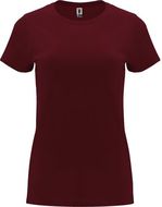 Capri naisten lyhythihainen t-paita, granaatti liikelahja logopainatuksella