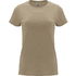 Capri naisten lyhythihainen t-paita, hiekka liikelahja logopainatuksella