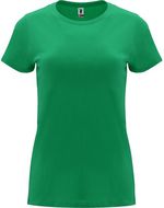 Capri naisten lyhythihainen t-paita, kelly-green liikelahja logopainatuksella