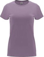 Capri naisten lyhythihainen t-paita, laventeli liikelahja logopainatuksella
