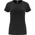 Capri naisten lyhythihainen t-paita, musta liikelahja logopainatuksella