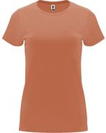 Capri naisten lyhythihainen t-paita, oranssi-kreikkalainen liikelahja logopainatuksella