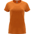 Capri naisten lyhythihainen t-paita, oranssi liikelahja logopainatuksella