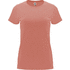 Capri naisten lyhythihainen t-paita, oranssi-savi liikelahja logopainatuksella