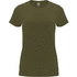 Capri naisten lyhythihainen t-paita, sotilaallinen-vihreä liikelahja logopainatuksella