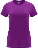 Capri naisten lyhythihainen t-paita, violetti liikelahja logopainatuksella
