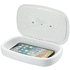 Capsule älypuhelimen UV-puhdistaja 5 W:n langattomalla latausalustalla, valkoinen liikelahja logopainatuksella
