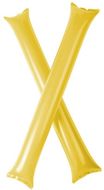 Cheer-tikut, 2 osaa, puhallettava, keltainen liikelahja logopainatuksella
