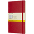Classic L -muistikirja, pehmeäkantinen - ruutu, kirkkaan-punainen liikelahja logopainatuksella