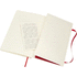 Classic L -muistikirja, pehmeäkantinen - viiva, kirkkaan-punainen lisäkuva 3