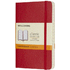 Classic PK -muistikirja, pehmeäkantinen - viiva, kirkkaan-punainen liikelahja logopainatuksella
