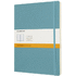 Classic XL -muistikirja, pehmeäkantinen - viiva, jäätikkö-sininen liikelahja logopainatuksella