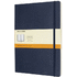 Classic XL -muistikirja, pehmeäkantinen - viiva, sininen liikelahja logopainatuksella