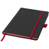 Colour-edge-muistivihko, koko A5, kovakantinen, musta, punainen liikelahja logopainatuksella
