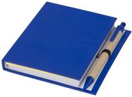 Colours-yhdistelmäalusta ja kynä, sininen liikelahja logopainatuksella