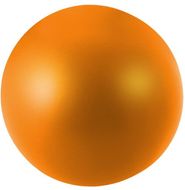 Cool-stressilelu, pyöreä, oranssi liikelahja logopainatuksella