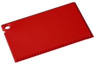 Coro-jääkaavin, luottokortin kokoinen, punainen liikelahja logopainatuksella