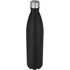 Cove 1 L tyhjiöeristetty pullo, ruostumatonta terästä, musta liikelahja logopainatuksella