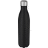 Cove 750 ml tyhjiöeristetty pullo, ruostumatonta terästä, musta liikelahja logopainatuksella