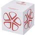 Cube, muistiokuutio, pieni, valkoinen liikelahja logopainatuksella