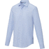 Cuprite miesten pitkähihainen GOTS-orgaaninen paita, vaaleansininen liikelahja logopainatuksella