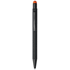 Dax-kynä, kumikärkinen, musta, oranssi liikelahja logopainatuksella