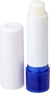 Deale-huulivoidepuikko, valkoinen, sininen liikelahja logopainatuksella