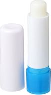 Deale-huulivoidepuikko, valkoinen, vaaleansininen liikelahja logopainatuksella