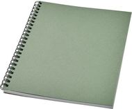 Desk-Mate® värillinen kierremuistivihko, A5, vihreä liikelahja logopainatuksella