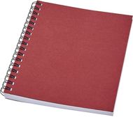 Desk-Mate® värillinen kierremuistivihko, A6, punainen liikelahja logopainatuksella