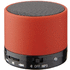 Duck Bluetooth® -kaiutin, sylinterinmuotoinen, kumipinta, punainen liikelahja logopainatuksella