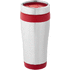 Elwood 410 ml termosmuki, hopea, punainen liikelahja logopainatuksella