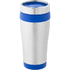 Elwood 410 ml:n eristetty juomamuki RCS-sertifioidusta kierrätetystä ruostumattomasta teräksestä, sininen liikelahja logopainatuksella