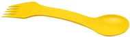 Epsy 3-in-1 lusikka, haarukka ja veitsi, keltainen liikelahja logopainatuksella
