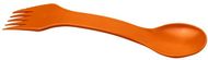 Epsy 3-in-1 lusikka, haarukka ja veitsi, oranssi liikelahja logopainatuksella