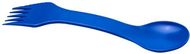 Epsy 3-in-1 lusikka, haarukka ja veitsi, sininen liikelahja logopainatuksella