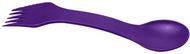 Epsy 3-in-1 lusikka, haarukka ja veitsi, violetti liikelahja logopainatuksella