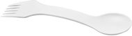 Epsy Pure 3-in-1 lusikka, haarukka ja veitsi, valkoinen liikelahja logopainatuksella