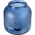 Estar-kynttiläastia, kierrätyslasia, läpikuultava-sininen liikelahja logopainatuksella