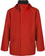 Europa lasten lämpöeristetty takki, punainen liikelahja logopainatuksella