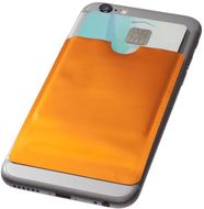Exeter RFID -älypuhelinlompakko, oranssi liikelahja logopainatuksella